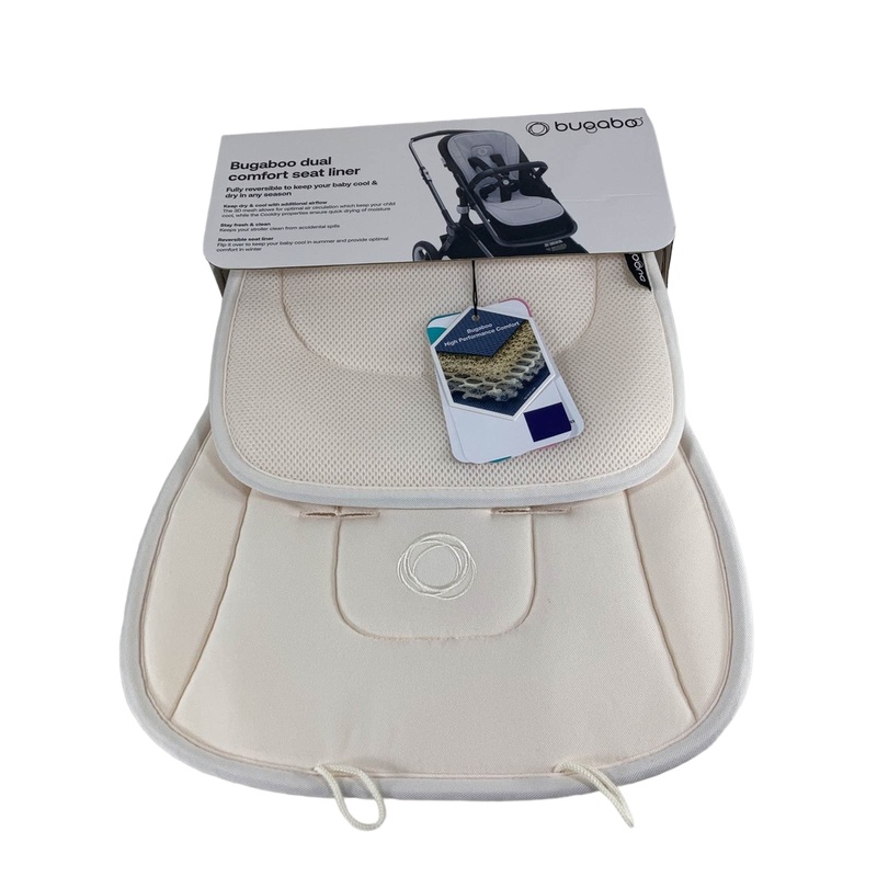 Bugaboo Dual Comfort Seat Liner, Fresh White