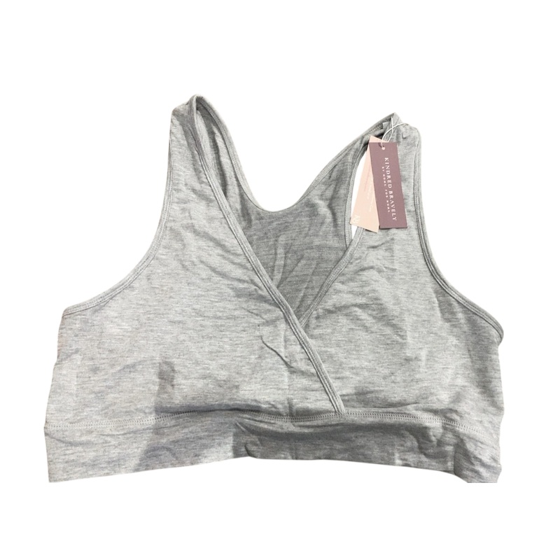 Kindred Bravely French Terry Racerback Nursing and Sleep Bra, 1X, Grey Heather