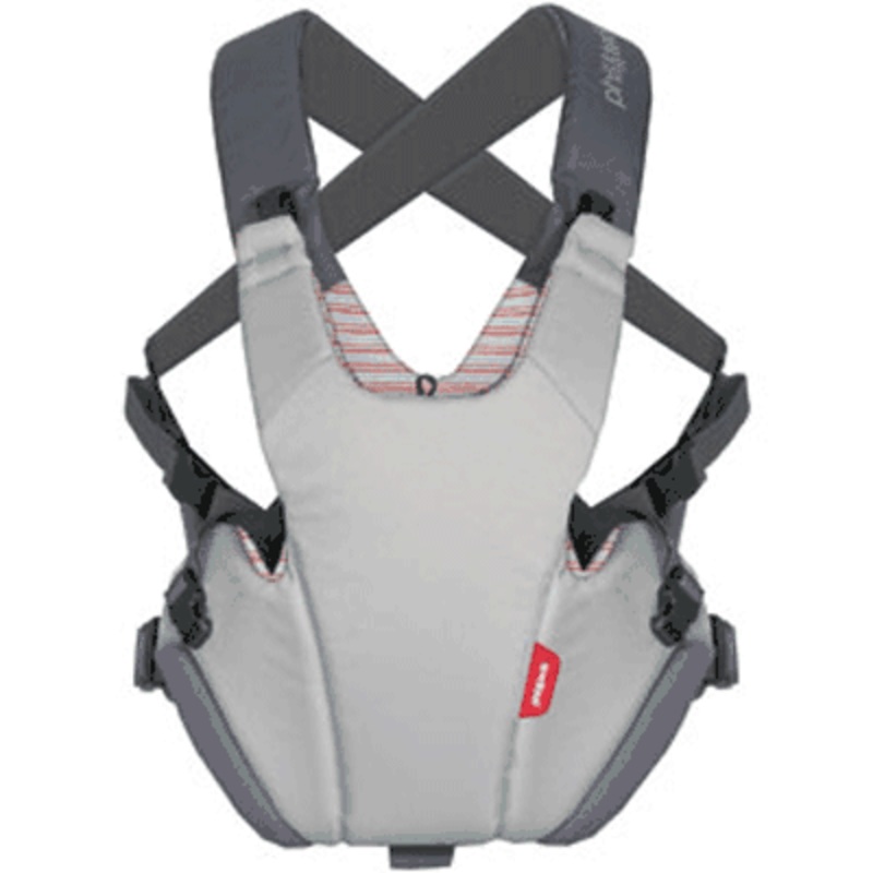 Phil & Teds Pepe Front Carrier in Grey/Red Stripe