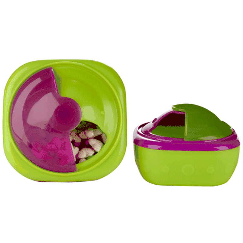 Sassy Perfect Sized Snack Pods in Pink with Green Accents
