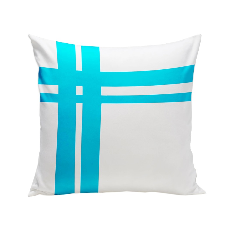 Spot On Square Hashtag Organic Pillow – Blue