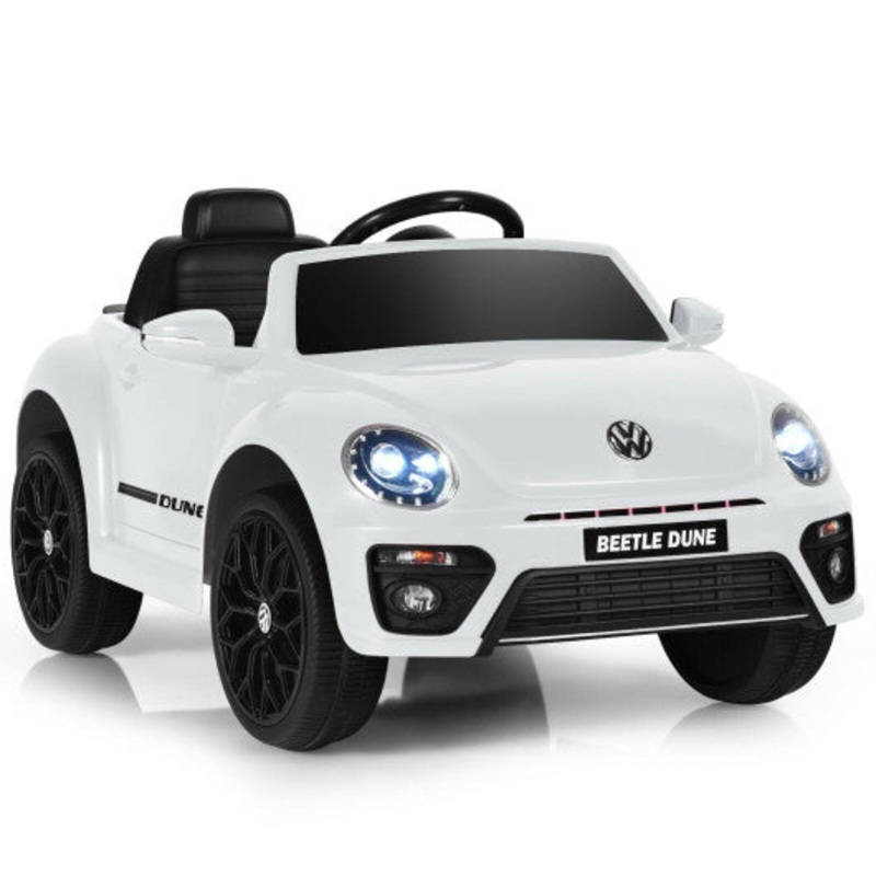 Volkswagen Beetle Kids Electric Ride on Car With Remote Control-White