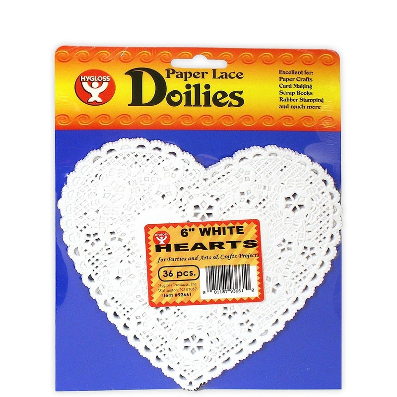 White Heart Doilies (6″)