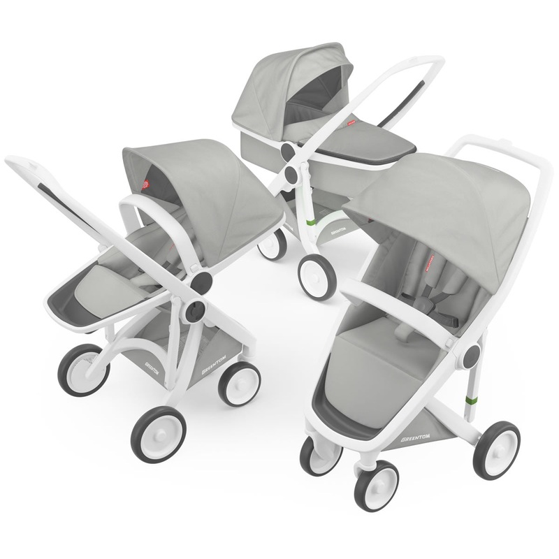 Greentom 3 in 1 Stroller – White/Grey