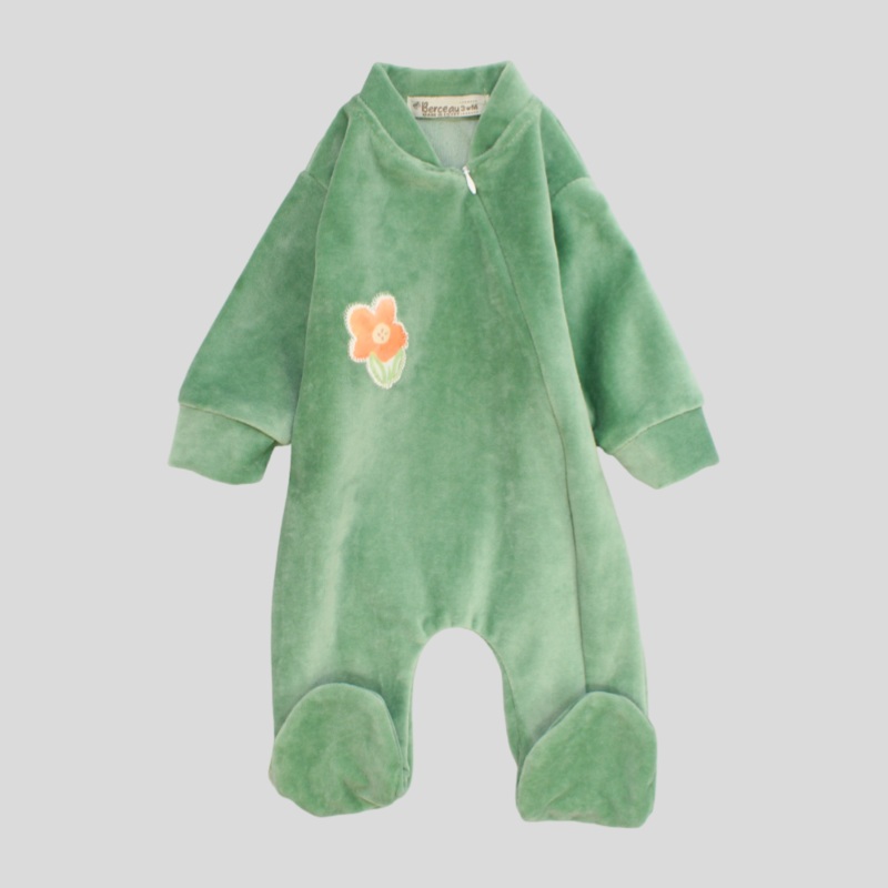 Little Flower Long-Sleeved Baby Footie