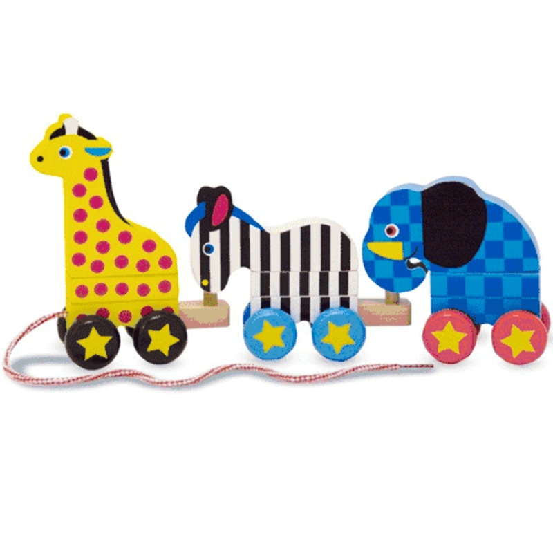 Melissa & Doug Pull-Along Zoo Animals
