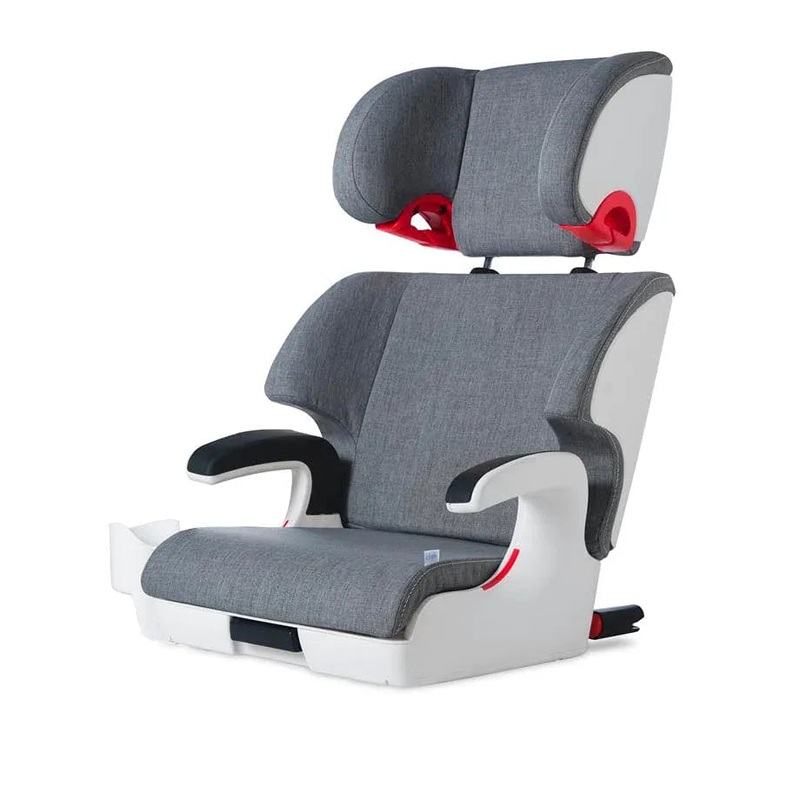 Oobr High Back Booster Seat with Adjustable Headrest, Reclining Design, and Rigid LATCH System – Cloud