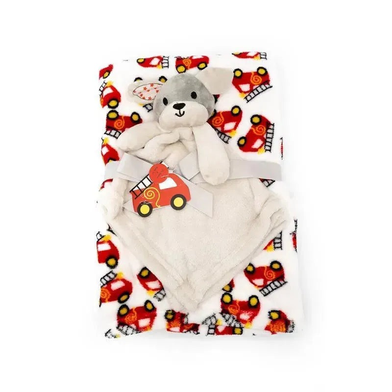 Forever Baby Muslin Blanket Firetrucks Puppy