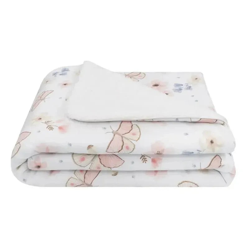 Living Textiles – Jersey Sherpa Blanket, Premium Cute Cozy Fabric, Fly Away