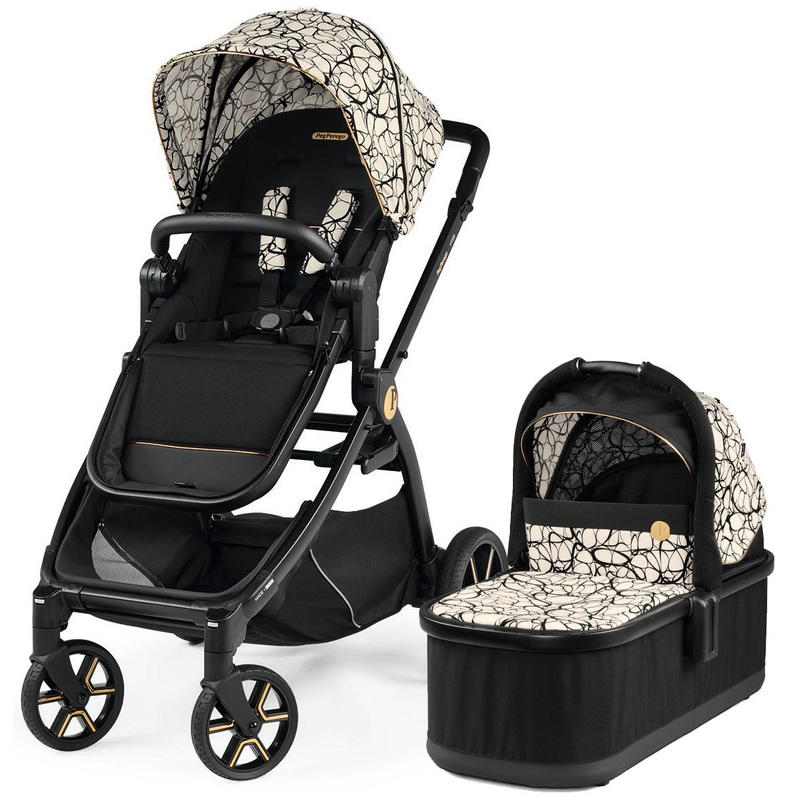 Peg Perego YPSI Stroller + Bassinet Bundle – Graphic Gold
