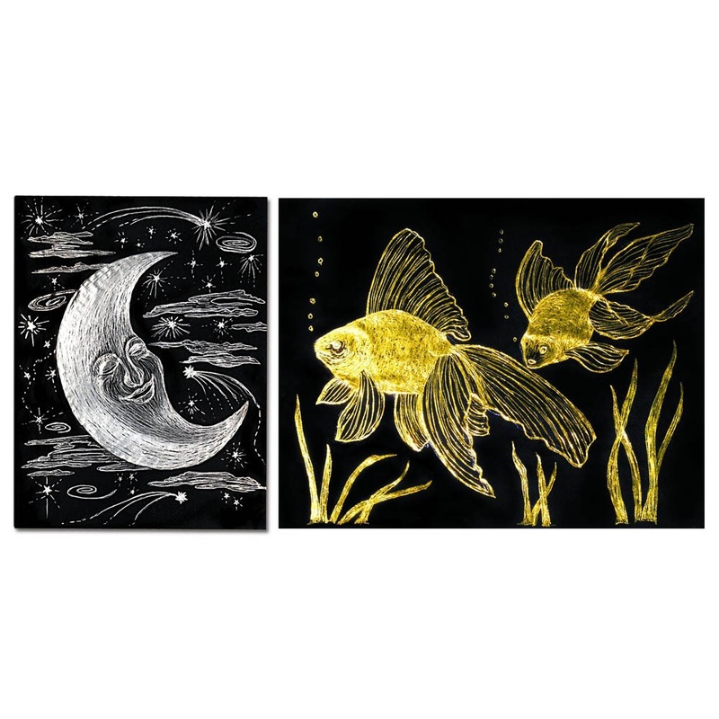 Scratch Art Paper Metallic Foil (50 sheets)