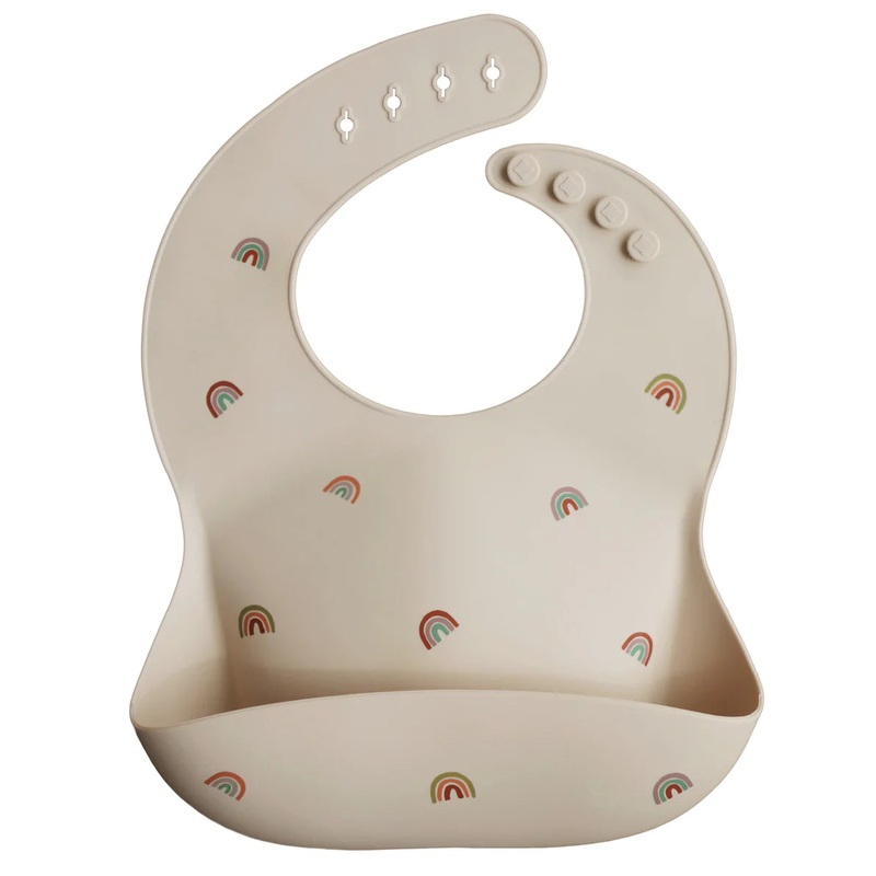 Silicone Baby Bib – Rainbows