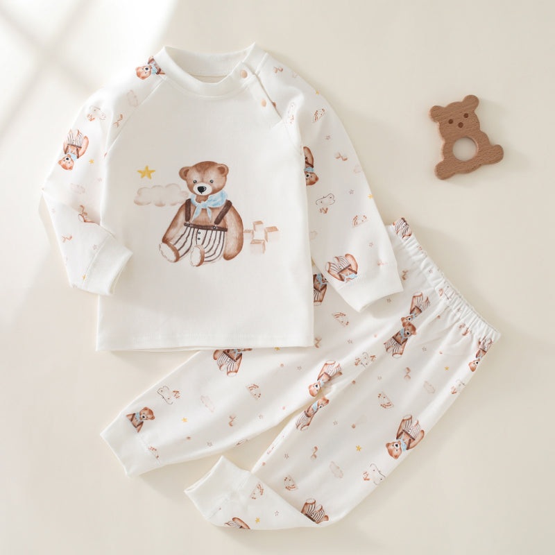 100% Cotton Long Sleeve Top & Pants Set – Baby Bear Baby Bear 6-9 M