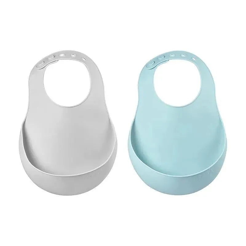 Beaba – Silicone Baby Bibs, Cloud/Rain