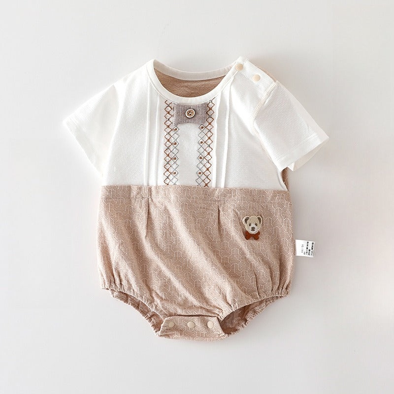 Cotton Short Sleeve Overhead Bodysuit – Brown Bear Brown Bear 3-6 M
