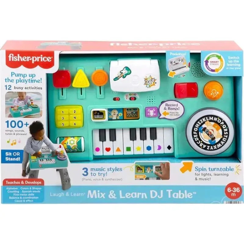 Fisher-Price – Laugh & Learn Baby & Toddler Toy Mix & Learn DJ Table, 6+ Months