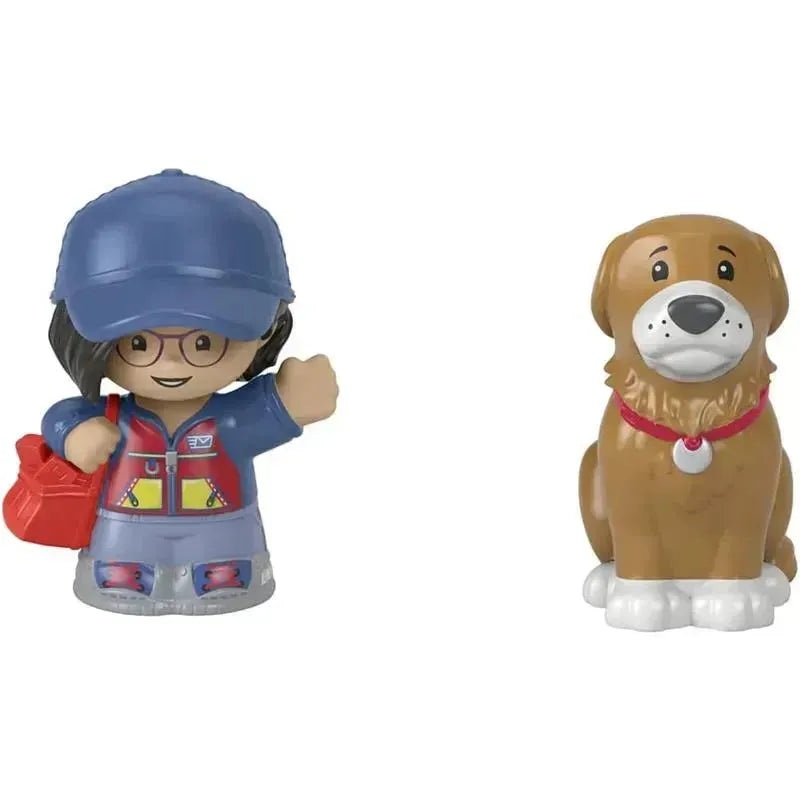 Fisher-Price – Little People, Mail Person Girl And Brown Dog