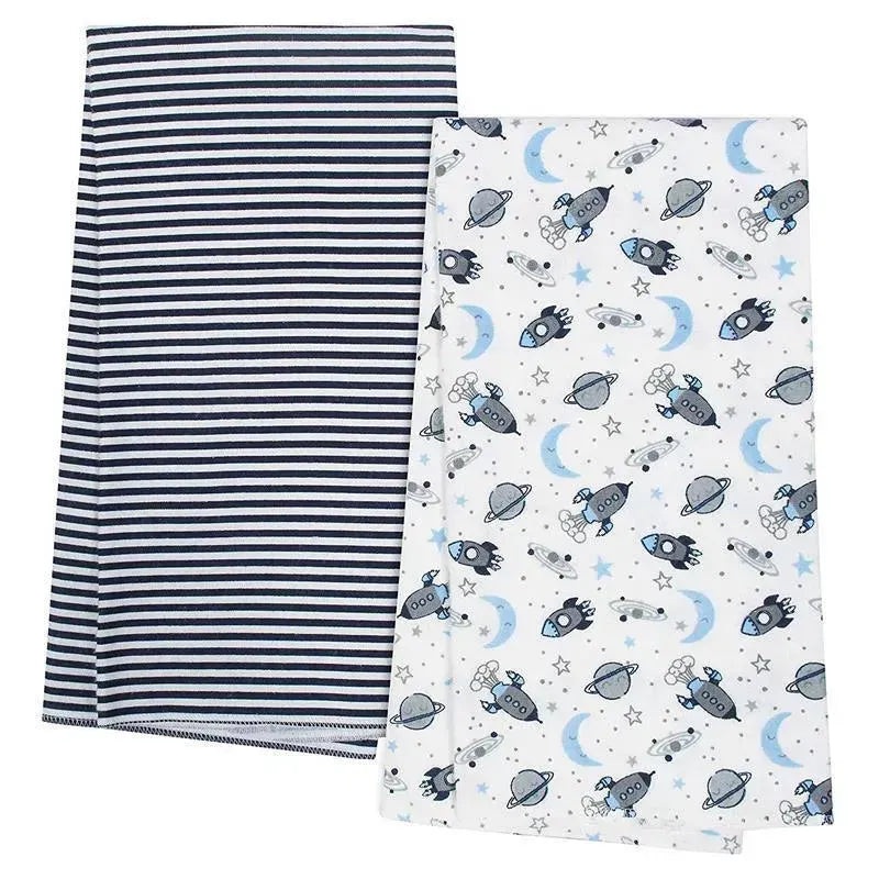 Gerber – Organic Flannel Blanket 4Pk, Navy/White