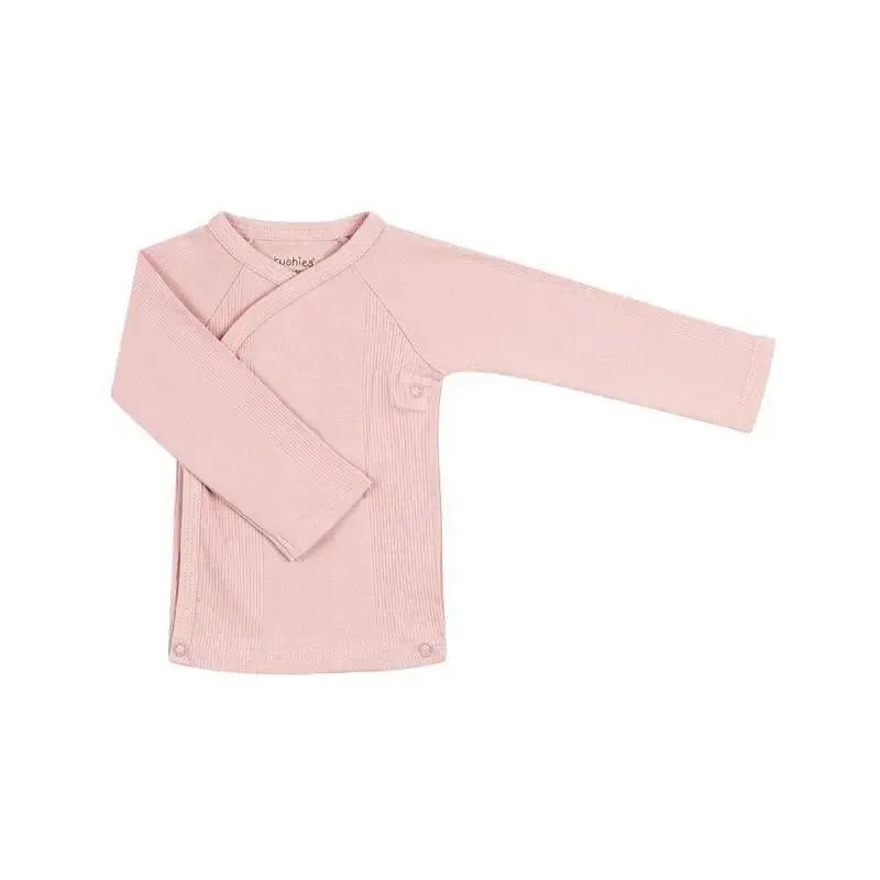 Kushies Long-Sleeve Wrap Tee – Pink
