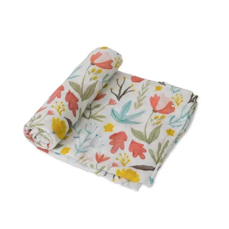 Little Unicorn Cotton Muslin Single Swaddle In Meadow