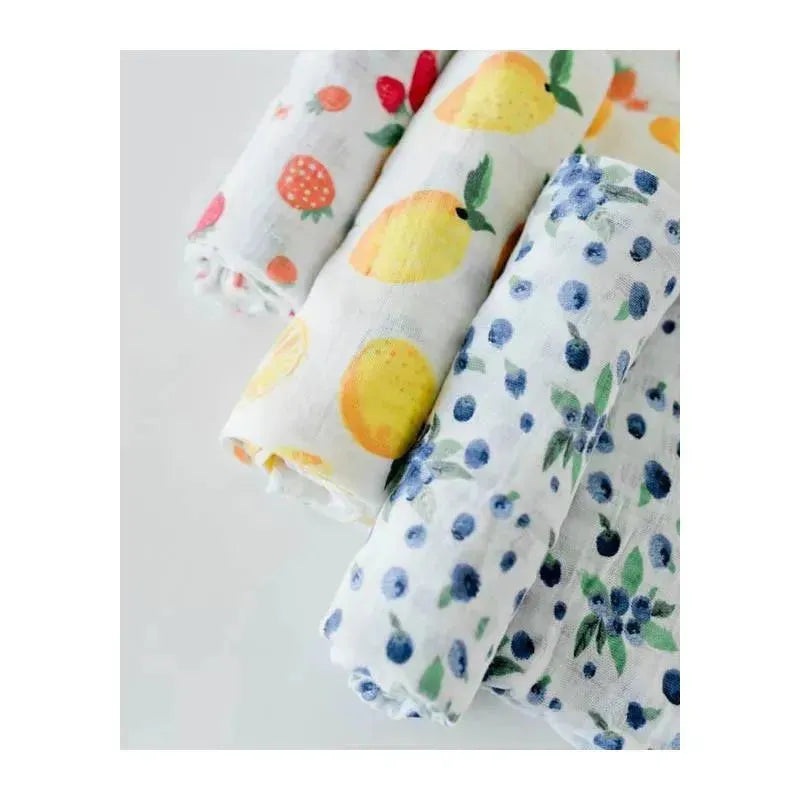 Little Unicorn – Cotton Muslin Swaddle 3 Pack, Berry Lemonade