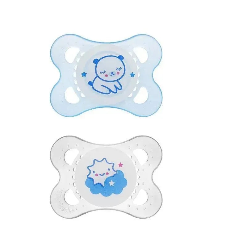 Mam Air Night Pacifier Assorted Blue/Green/Pink 2pk