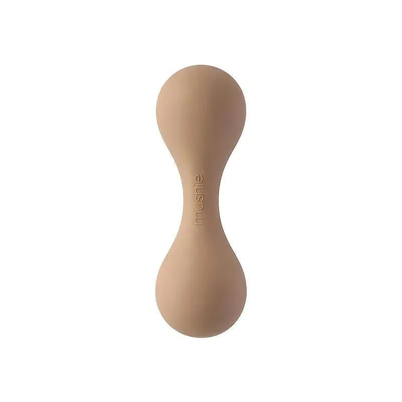 Mushie – Silicone Baby Rattle Toy, Natural