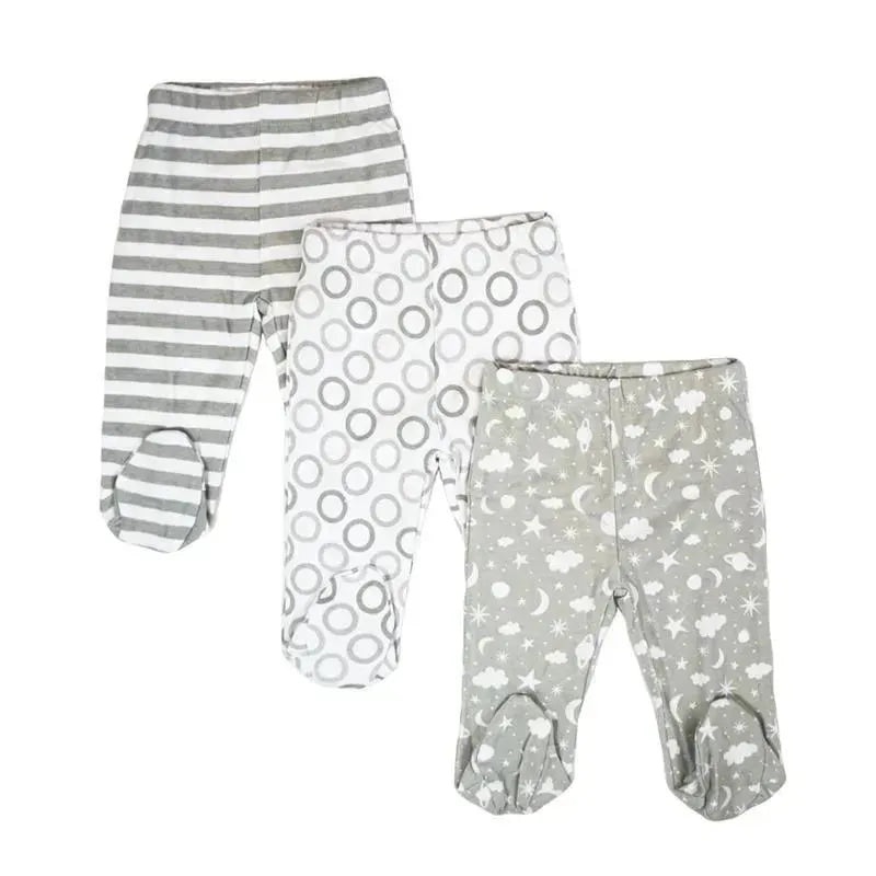Spasilk – 3 Pack Footed Pants Grey Celestial
