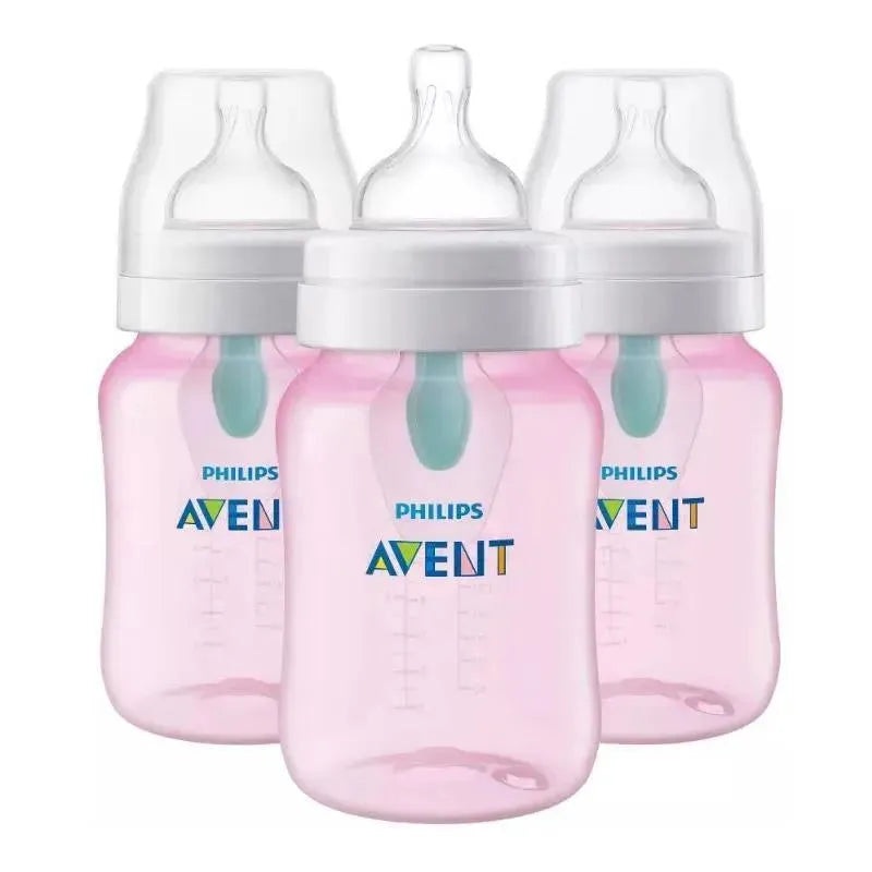 Avent – 3Pk Anti-Colic Bottle With Airfree Vent, 9Oz, Pink