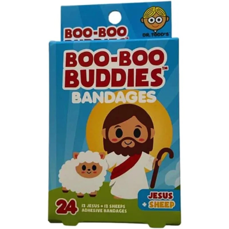 Boo Boo Buddies – Kids Adhesive Bandages, Jesus + Sheep