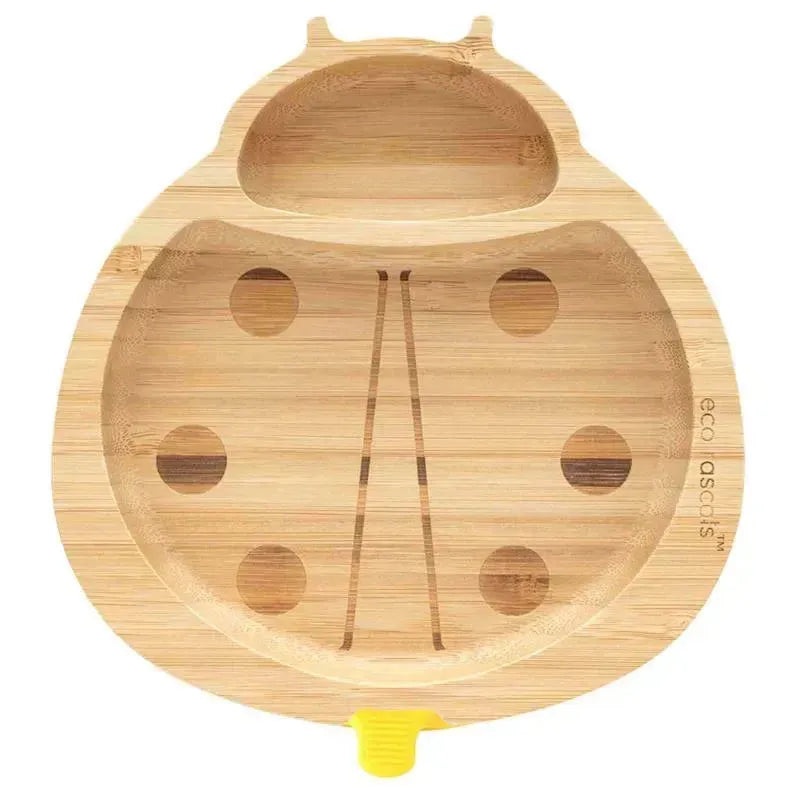 Eco Rascals – Bamboo Suction Plate, Ladybird, Yellow