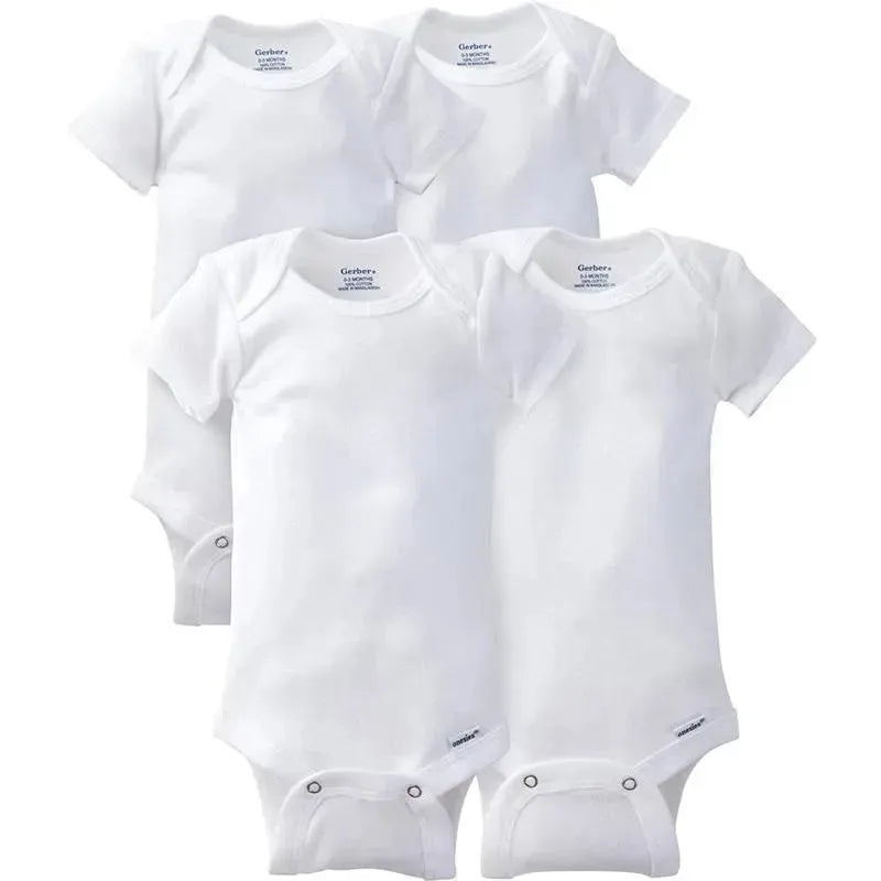 Gerber – 4Pk Onesies Short Sleeve, White, 24M