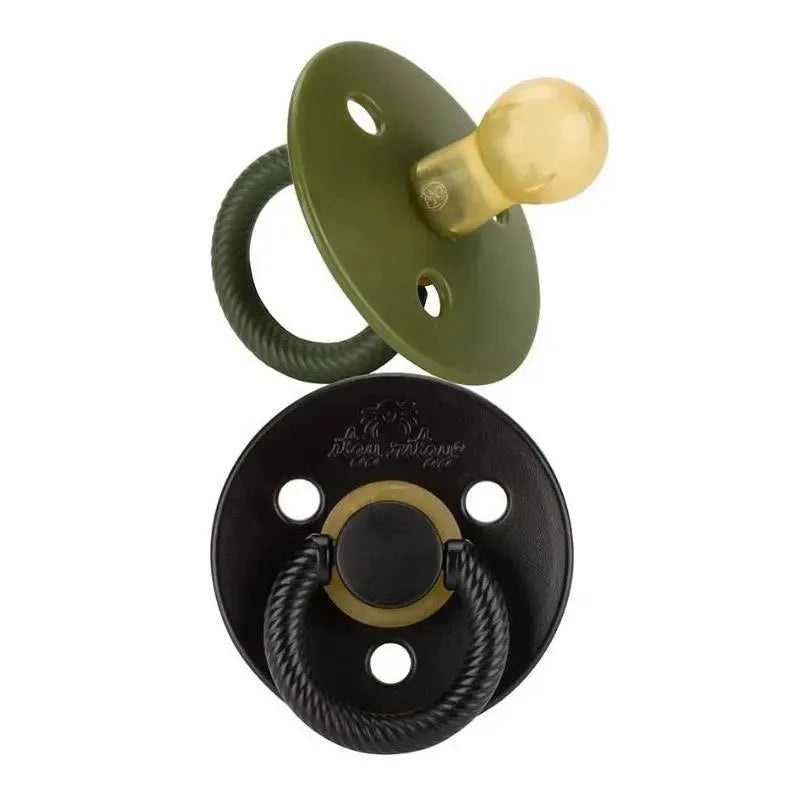 Itzy Ritzy – 2Pk Camo & Midnight Natural Rubber Pacifiers