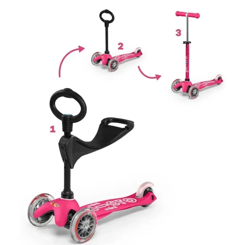 Micro Kickboard – Mini 3in1 Deluxe, Pink