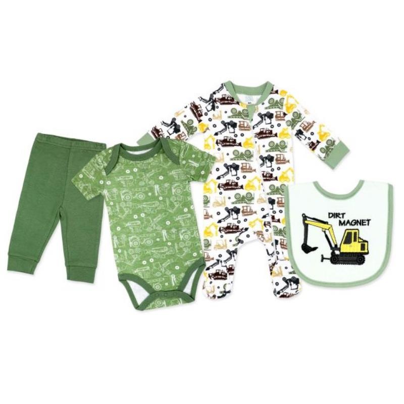 Rose Textiles – 4Pk Baby Boy Sage Dirt Magnet Set