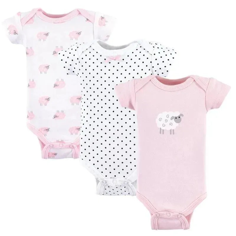 Baby Vision – 3Pc Baby Girl Bodysuit, Preemie, Pink Sheep