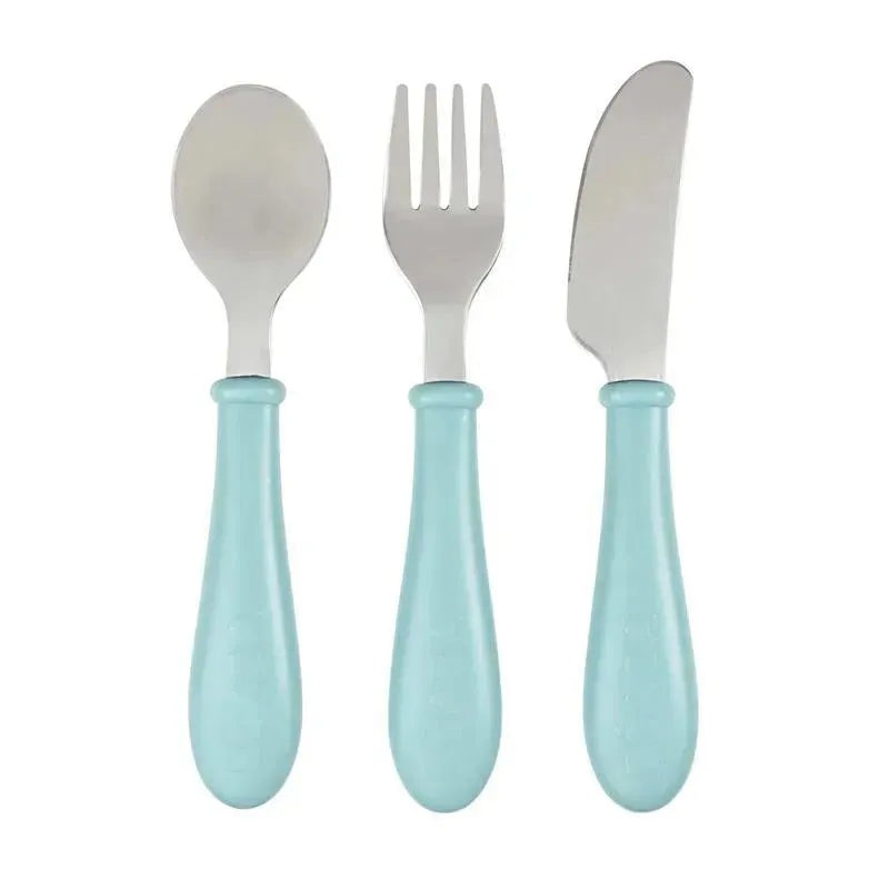 Beaba – 3Pk All Grown Up Stainless Steel Cutlery, Rain