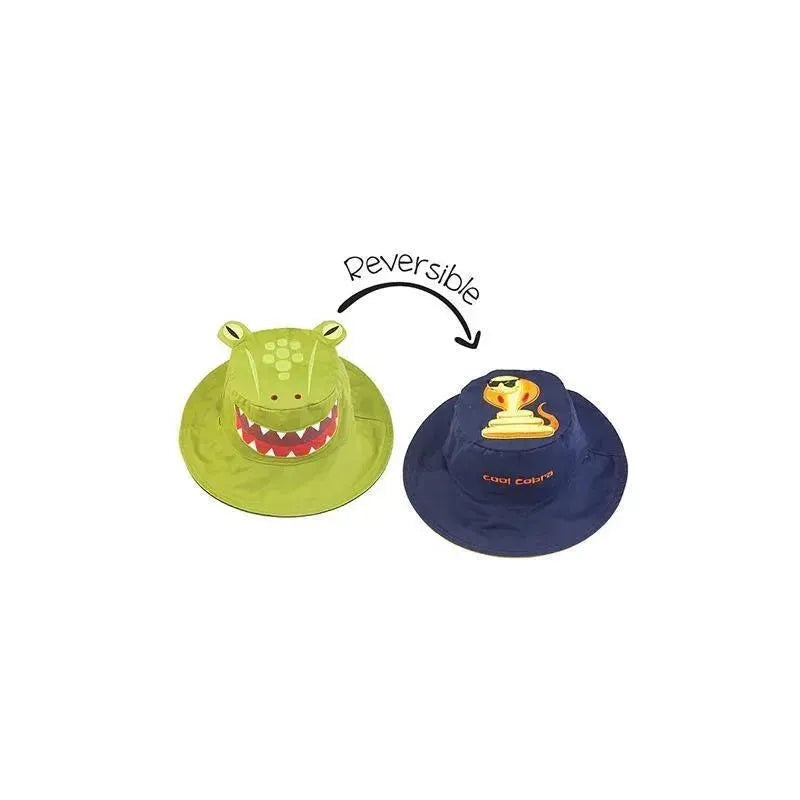 Flap Jack Kids Reversible Kids & Toddler Sun Hat Alligator/Cobra