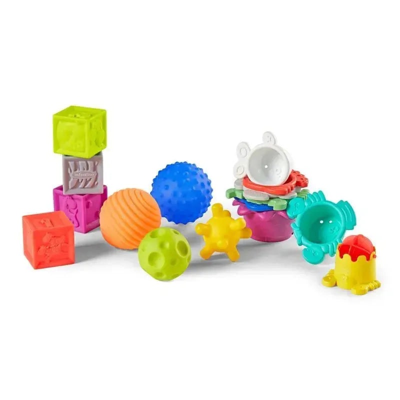 Infantino – Wwo Balls, Blocks & Cups Activity Set