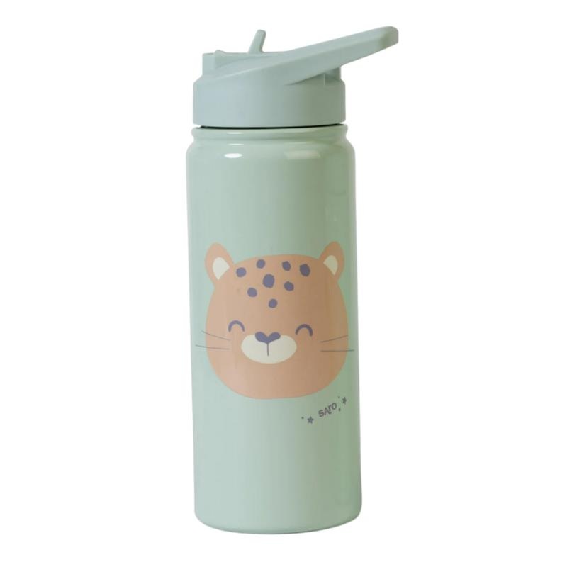 Kalencom – Thermos Bottle With Straw 16.9 Fl Oz, Cheetah
