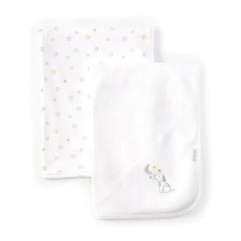Little Me – 2Pk Baby Puppy Moon Receiving Blankets Set
