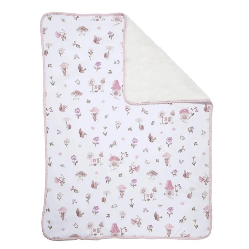 Living Textiles – Jersey Sherpa Blanket, Mushroom House