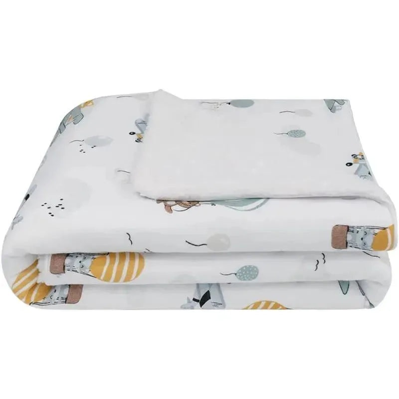 Living Textiles – Jersey Sherpa Blanket, Premium Cute Cozy Fabric, Up and Up Away