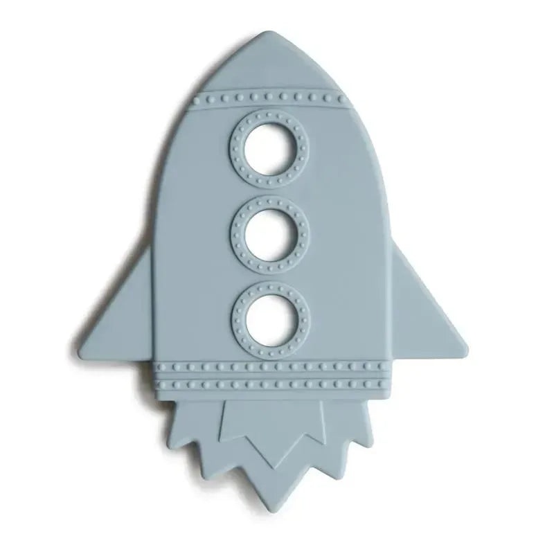 Mushie Silicone Baby Teether Rocket Cloud