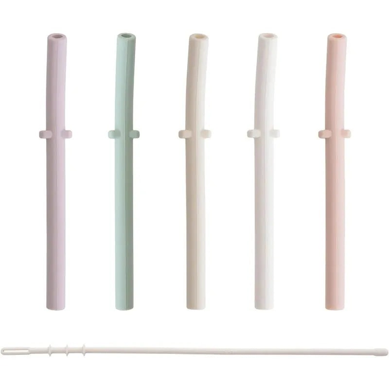Mushie – Silicone Replacement Straws, Petal