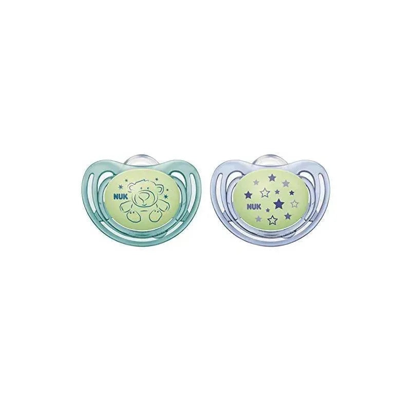 Nuk – 2 Pk Boy Pacifier Airflow Glow In Dark, Size 1