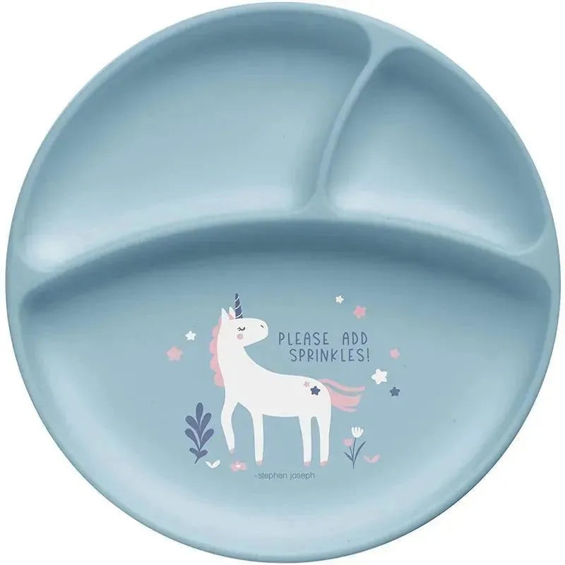 Stephen Joseph 100% Silicone Suction Plates For Babies, Unicorn