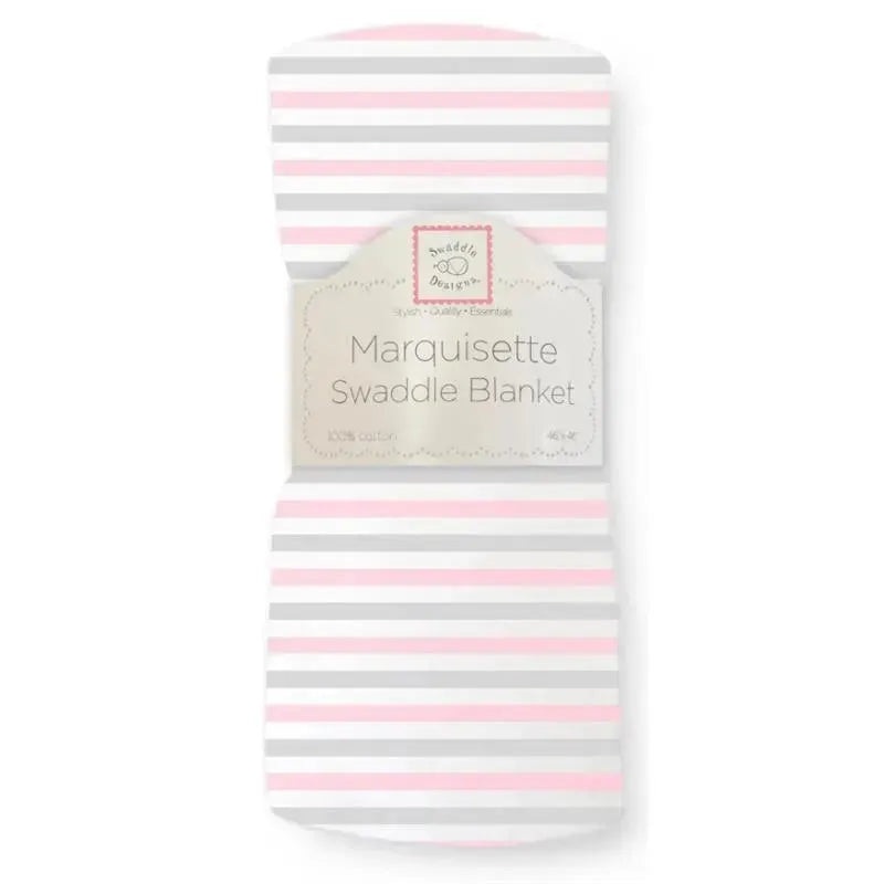 Swaddle Designs – Pastel Pink Stripes Marquisette Swaddle Blanket