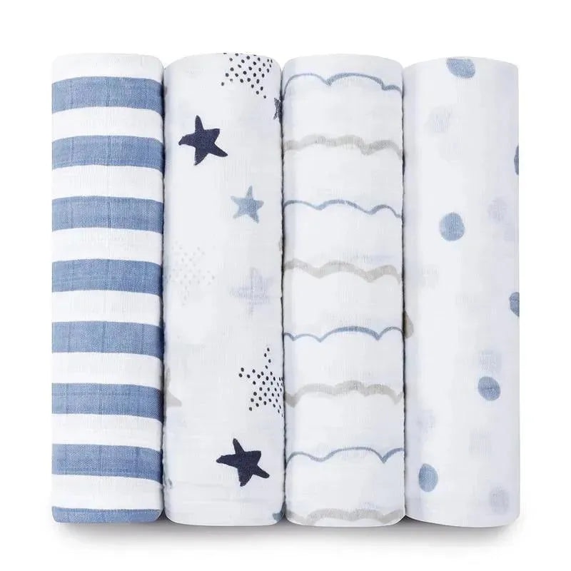 Aden + Anais 4Pk Classic Swaddle, Rock Star