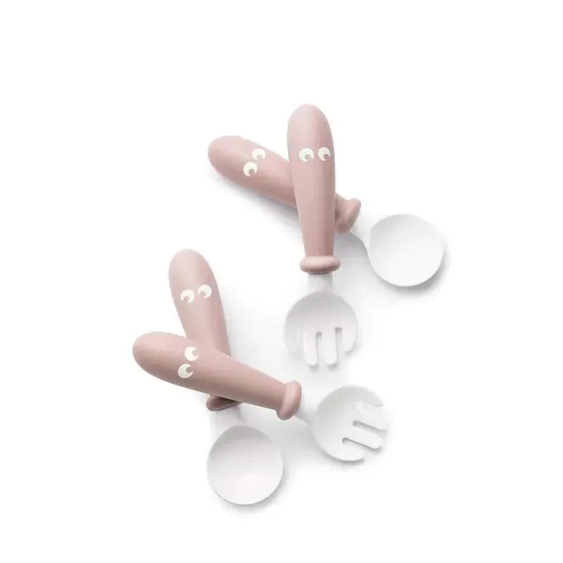 BabyBjorn – Baby Spoon and Fork, 4 pcs Powder Pink